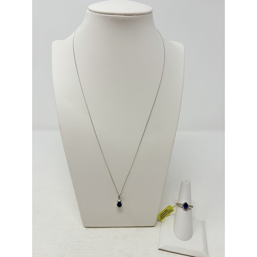 Shop LC Himalayan Kyanite/White Topaz Sterling Silver Size 6 Ring/Pendant 5656